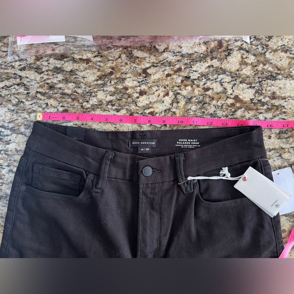 Good American Good Waist Palazzo Crop High-Waist 14/32 - Picture 4 of 13